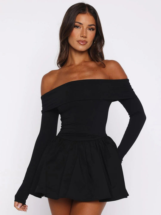 Damen Off-Shoulder Kleid EB