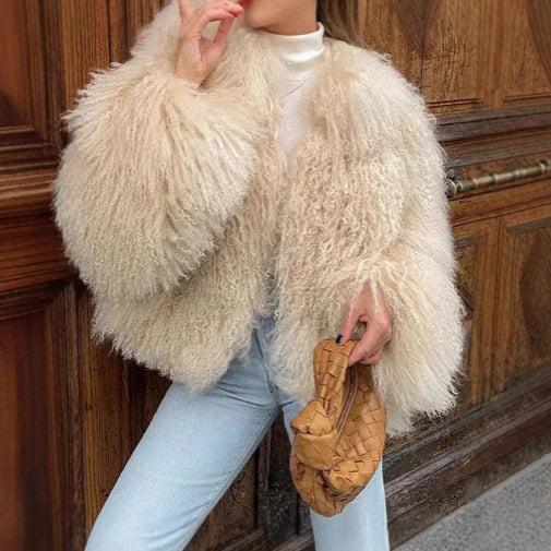 Damen Flauschige Kuscheljacke EB