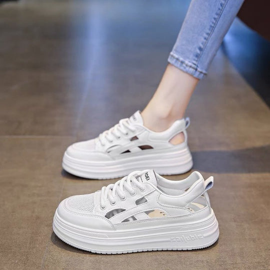 Damen Plattform-Sneaker mit atmungsaktivem Obermaterial und trendiger Sohlentechnologie EB