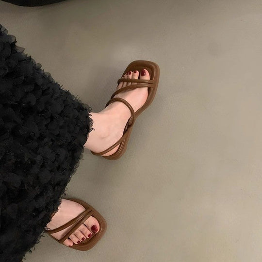 Damen Riemchen-Sandalen mit bequemem Fußbett und modischem Design EB