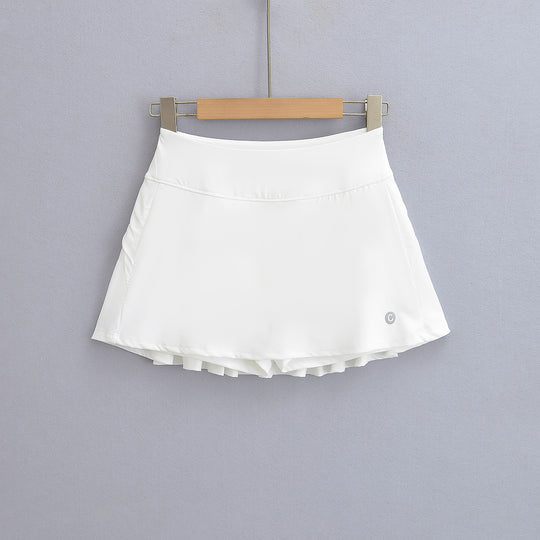 Damen Sportlicher Faltenrock mit integrierten Shorts EB