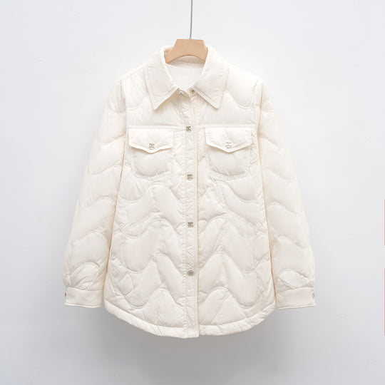 Damen gesteppte Outdoor-Jacke mit Taschen und bequemer Passform EB