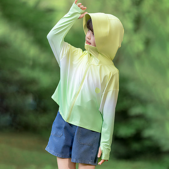 Damen nan leichte Kinder-Sonnenschutzjacke mit Kapuze R&B