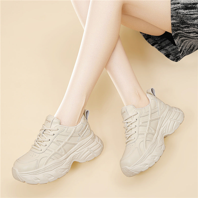 Damen Sportliche Chunky Sneakers mit gepolsterter Sohle und atmungsaktivem Obermaterial EB