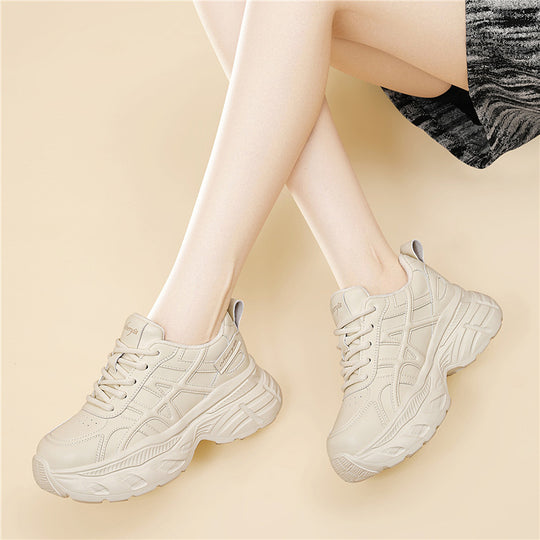 Damen Sportliche Chunky Sneakers mit gepolsterter Sohle und atmungsaktivem Obermaterial EB