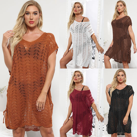 Damen eleganter Häkel-Strandüberwurf EB