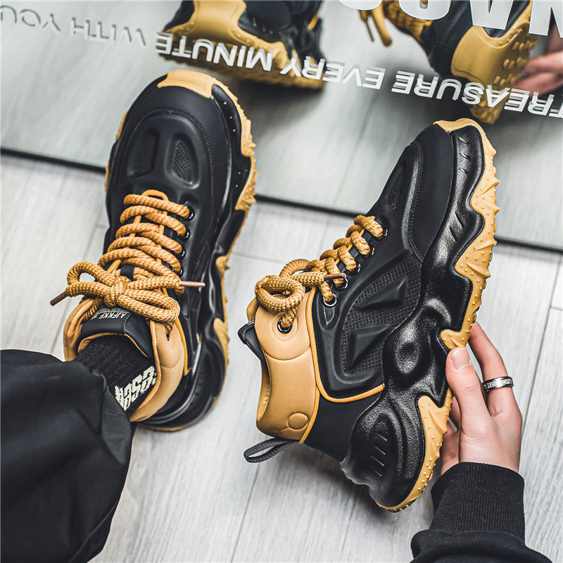 Herren urbane High-Top Tech-Chunky Sneaker mit griffiger Trailsohle und gepolstertem Knöchelkragen EB