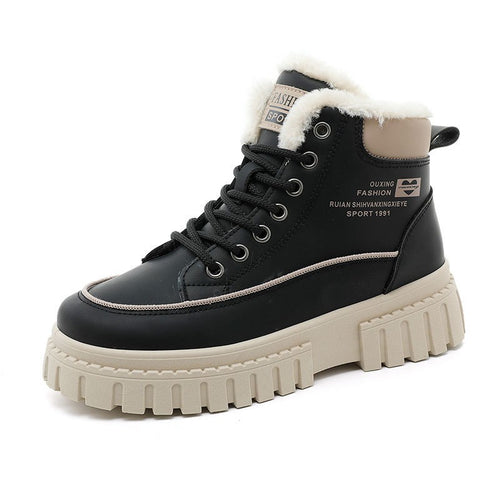 Damen Winterliche High-Top Stiefel mit kuscheligem Innenfutter und robuster Profilsohle EB