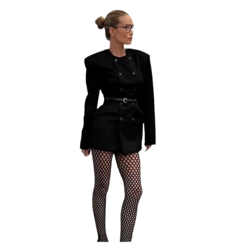 Damen Eleganter Tailored Blazer mit schickem Doppelkknopfverschluss EB