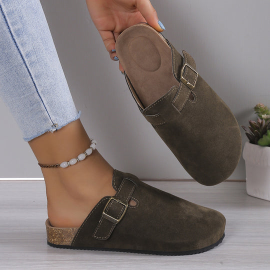 Damen Bequeme Clogs mit verstellbarem Riemen und ergonomischer Sohle EB