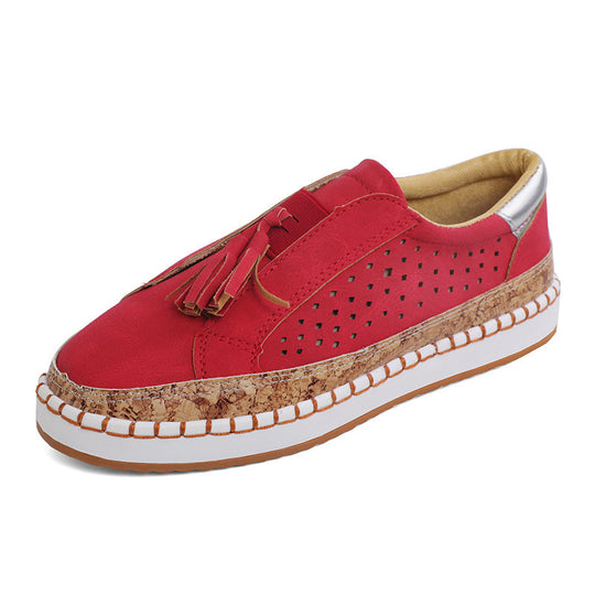 Damen sportliche Freizeitschuhe mit atmungsaktivem Obermaterial und Korksohle EB
