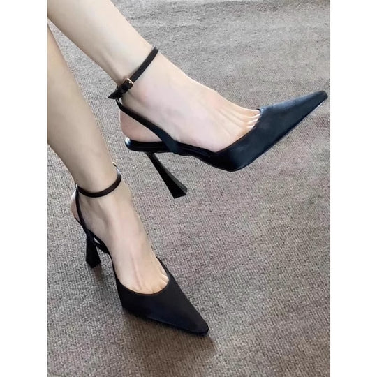 Damen elegante Slingback Pumps mit hohem Absatz EB