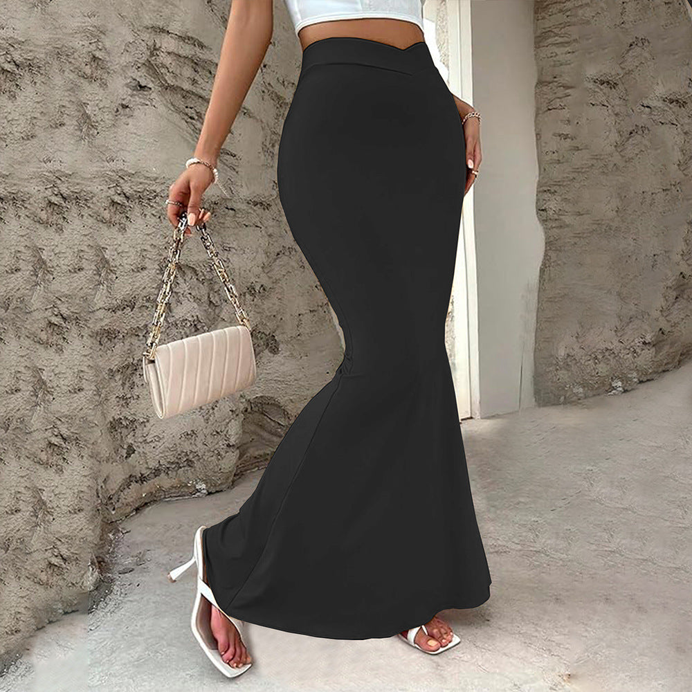 Damen figurbetontes Bleistiftkleid mit schwingendem Saum EB