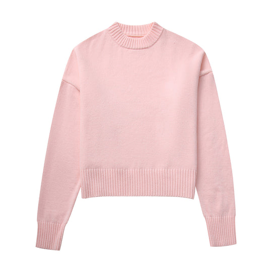 Damen lässiger Oversized Pullover aus hochwertiger Baumwolle EB