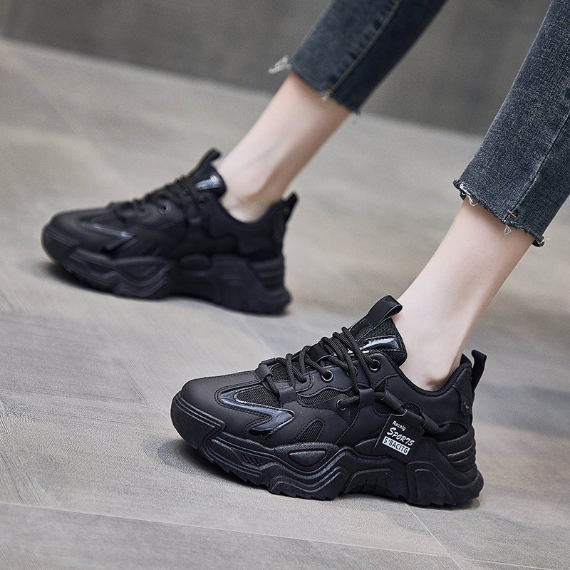 Damen Sportliche Chunky Sneaker mit atmungsaktiver Oberflächenstruktur EB