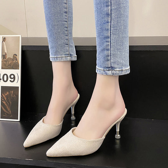 Damen elegante Slingbacks mit modischem Absatz EB