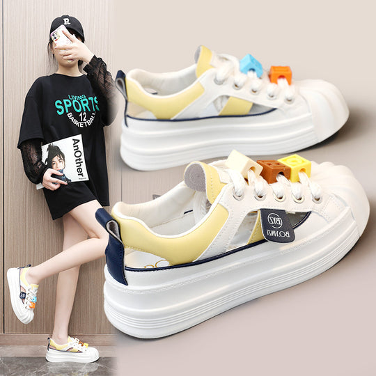 Damen Sneakers mit innovative Sohle und bunten Applikationen EB