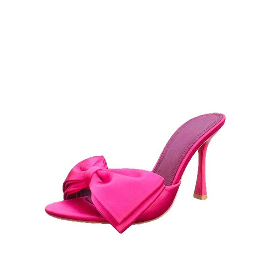 Damen High Heel Sandalen mit kunstvollem Schleifendesign EB