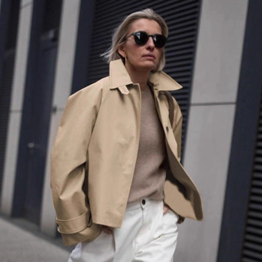 Damen Urbanistische Freizeitjacke mit hohem Kragen EB
