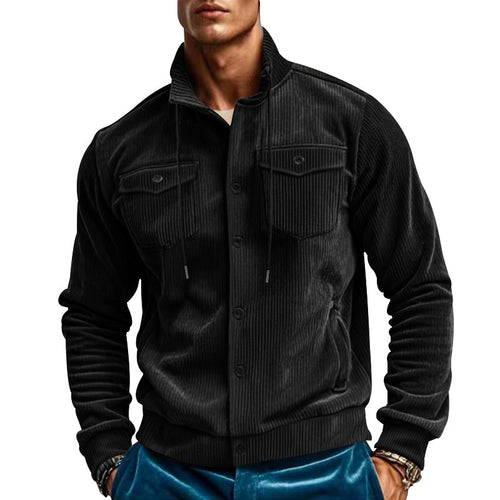 Herren modische Cordjacke mit praktischen Taschen und hochwertiger Verarbeitung EB