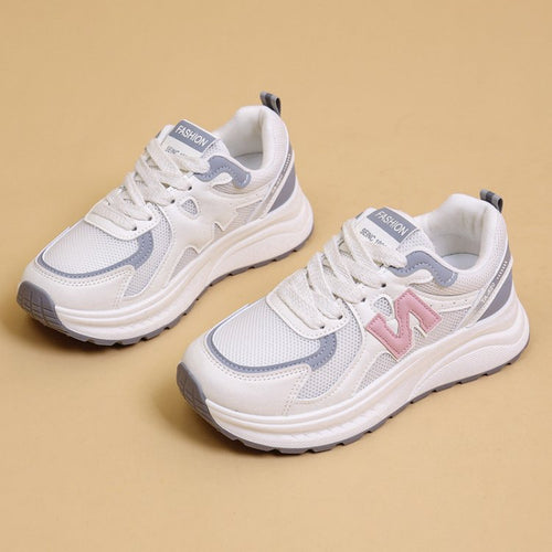 Damen Sportliche Sneakers mit atmungsaktivem Mesh-Obermaterial und dämpfendem Sohlenprofil EB