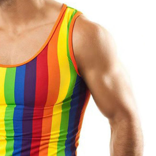 Herren nan figurbetontes Rundhals-Tanktop aus Stretchjersey mit körpernaher Passform EB