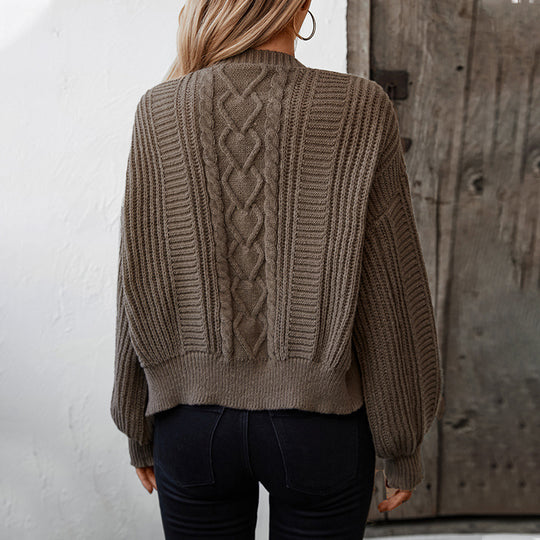Damen Strickjacke mit dekorativem Zopfdesign und weich strukturiertem Material EB