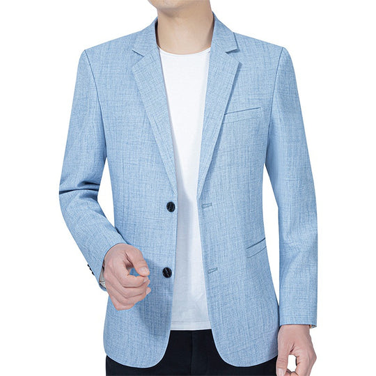 Herren Leichtes Slim-Fit Sakko aus Leinenmischgewebe mit Halbfütterung EB