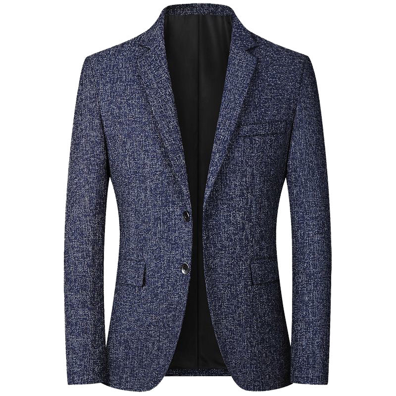 Herren Tweed-Sakko Slim Fit mit fallendem Revers EB