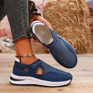 Damen Atmungsaktive Freizeitsneakers mit elastischem Riemendesign EB