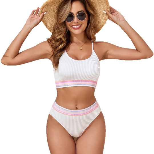 Damen Sportliches Ripp-Bikini-Set EB