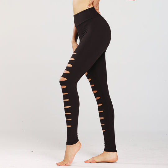 Damen Sport-Leggings mit aufregendem Cut-Out-Design und hohem Bund EB