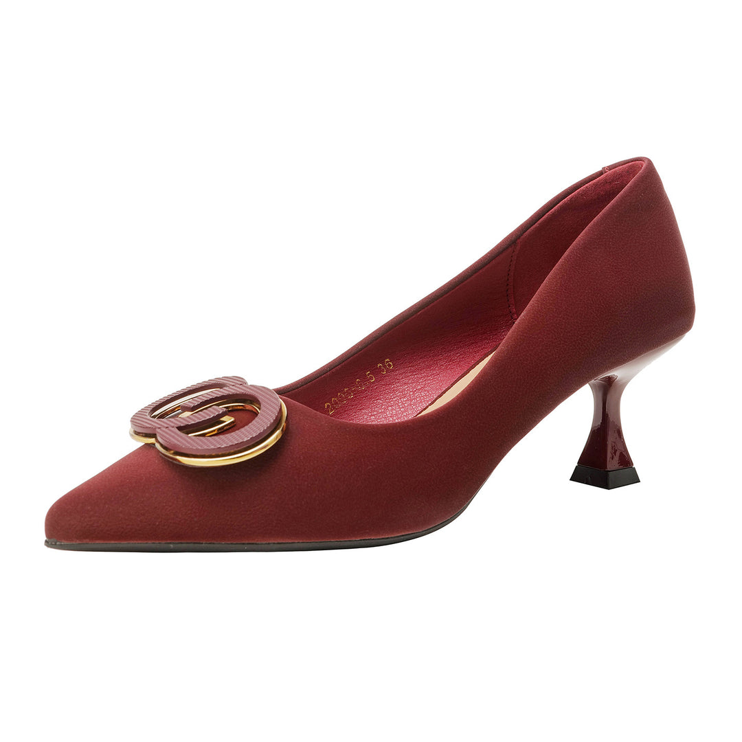 Damen elegante spitze Pumps mit modischem Design und prächtigen Schmuckdetails EB