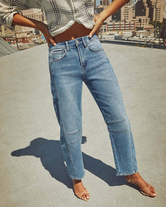 Damen High-Waist Jeans im lässigen Urban-Style EB