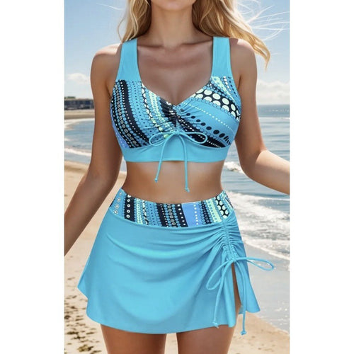 Damen Schwimmlatz mit knöpfbarem Rock EB
