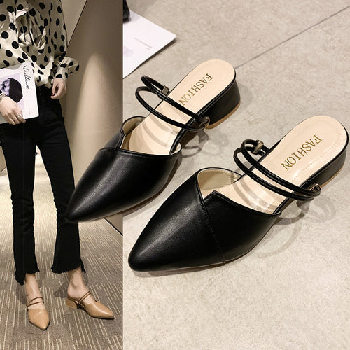Damen elegante Sling-Pumps mit verstellbarem Riemchen und spitzem Zehenbereich EB