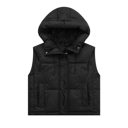Damen Steppweste mit Kapuze und praktischen Taschen EB