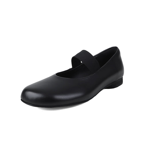 Damen Ballerinas mit elastischem Riemchen und hochwertiger Lederoberfläche EB
