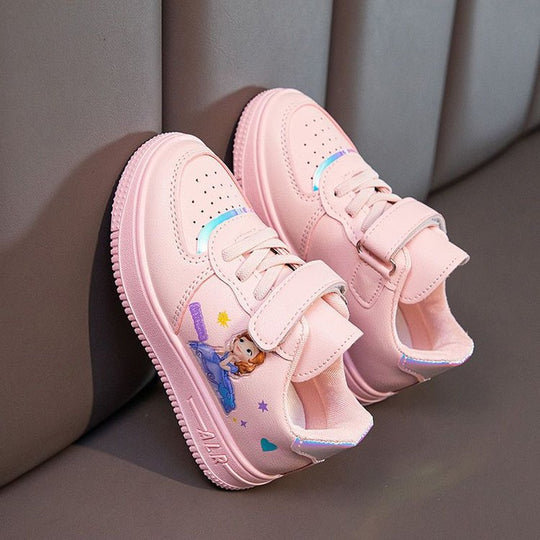 Damen Sneakers mit verspieltem Prinzessinnenmotiv und praktischem Klettverschluss EB