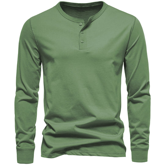 Herren Langarm-Henley-Shirt mit Knopfleiste und hohem Tragekomfort EB