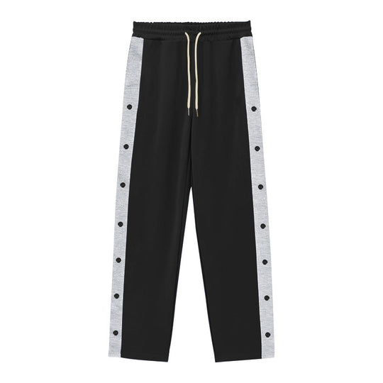 Herren Sportliche Trainingshose mit Knopf-Design und elastischem Bund EB