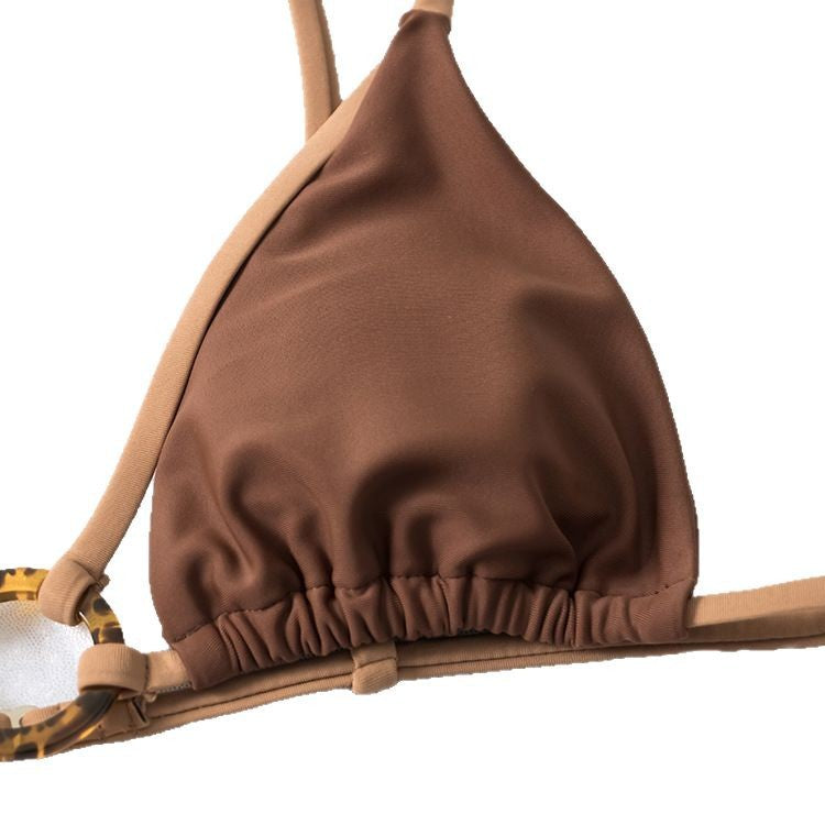 Damen Triangel-Bikini mit modischem Ringdetail EB