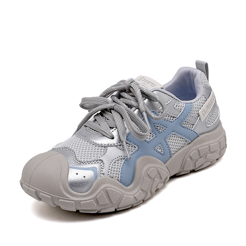 Damen Sportliche Sneakers mit atmungsaktivem Obermaterial und robustem Profil EB
