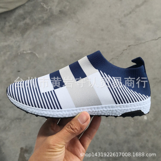 Damen Sportliche Slip-On Sneakers mit atmungsaktivem Obermaterial und rutschfester Sohle EB
