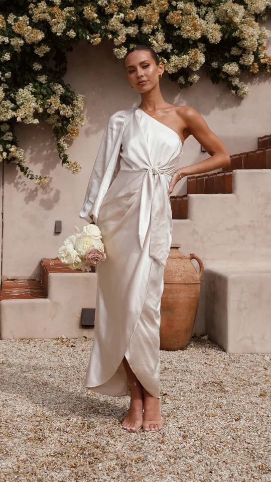 Damen Wickelkleid mit asymmetrischem Design und elegantem Taillengürtel EB