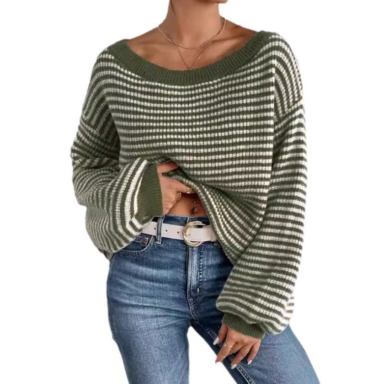Damen Off-Shoulder Strickpullover EB