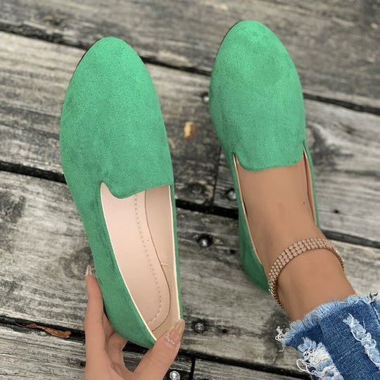 Damen Mokassins aus hochwertigem Wildleder mit elegantem Schnitt EB