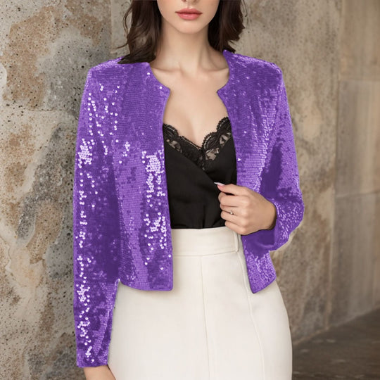 Damen Paillettenjacke Im Modernen Schnitt EB