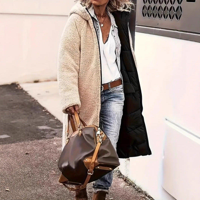 Damen lange Steppjacke EB