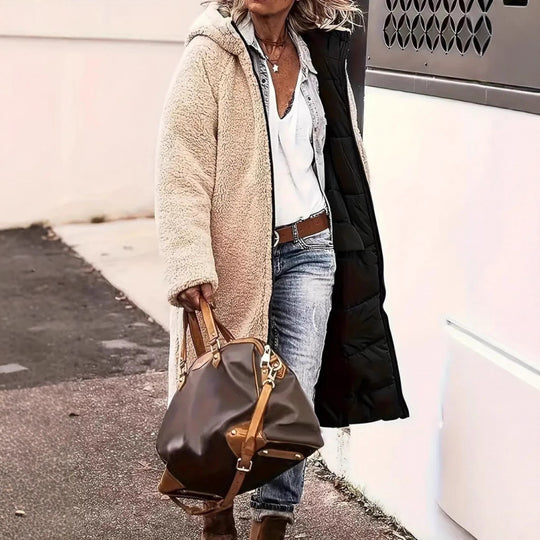 Damen lange Steppjacke EB